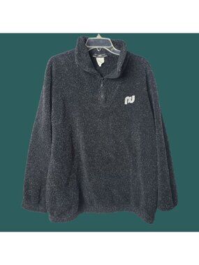 Porsche Design Pullover Sweater W/ Quarter-Zip & Embroidered Logo Blk Large